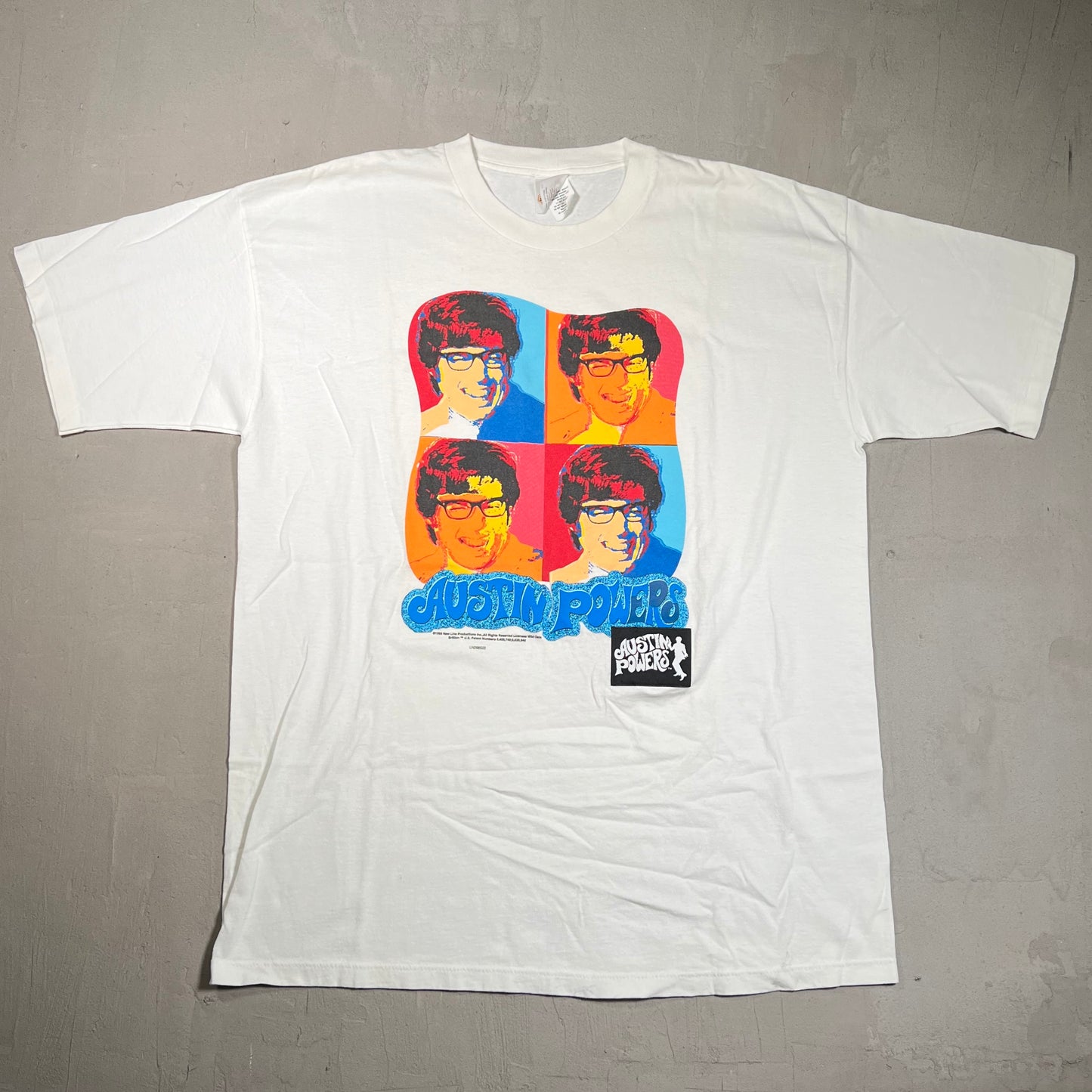 1999 Austin powers talking tee white Size XXL USED v13966