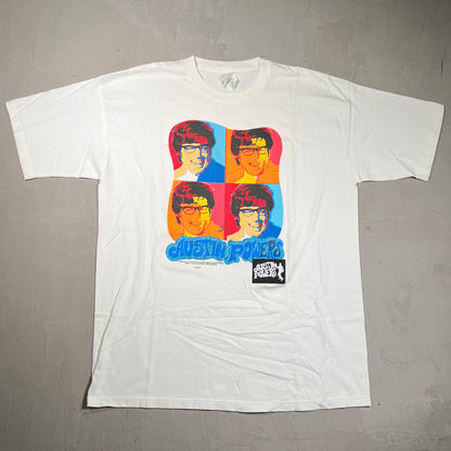 1999 Austin powers talking tee white Size XXL USED v13966