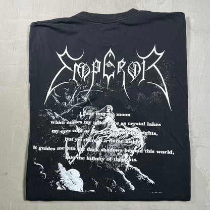 1990s Emperor Wrath of The Tyrant Black Tee Size XL USED v20162