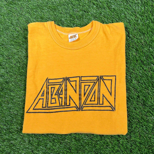 1980s Abandon Yellow Tee Size Medium USED v17086