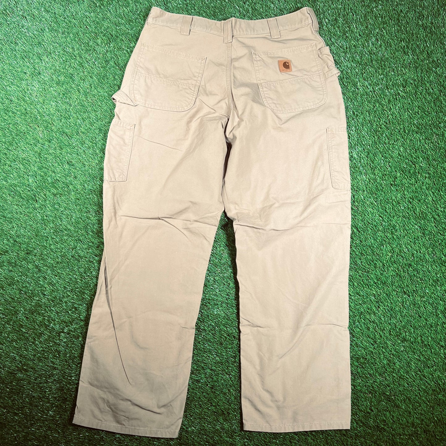 Carhartt Tan Work Wear Pants Size 36x30 USED v18077