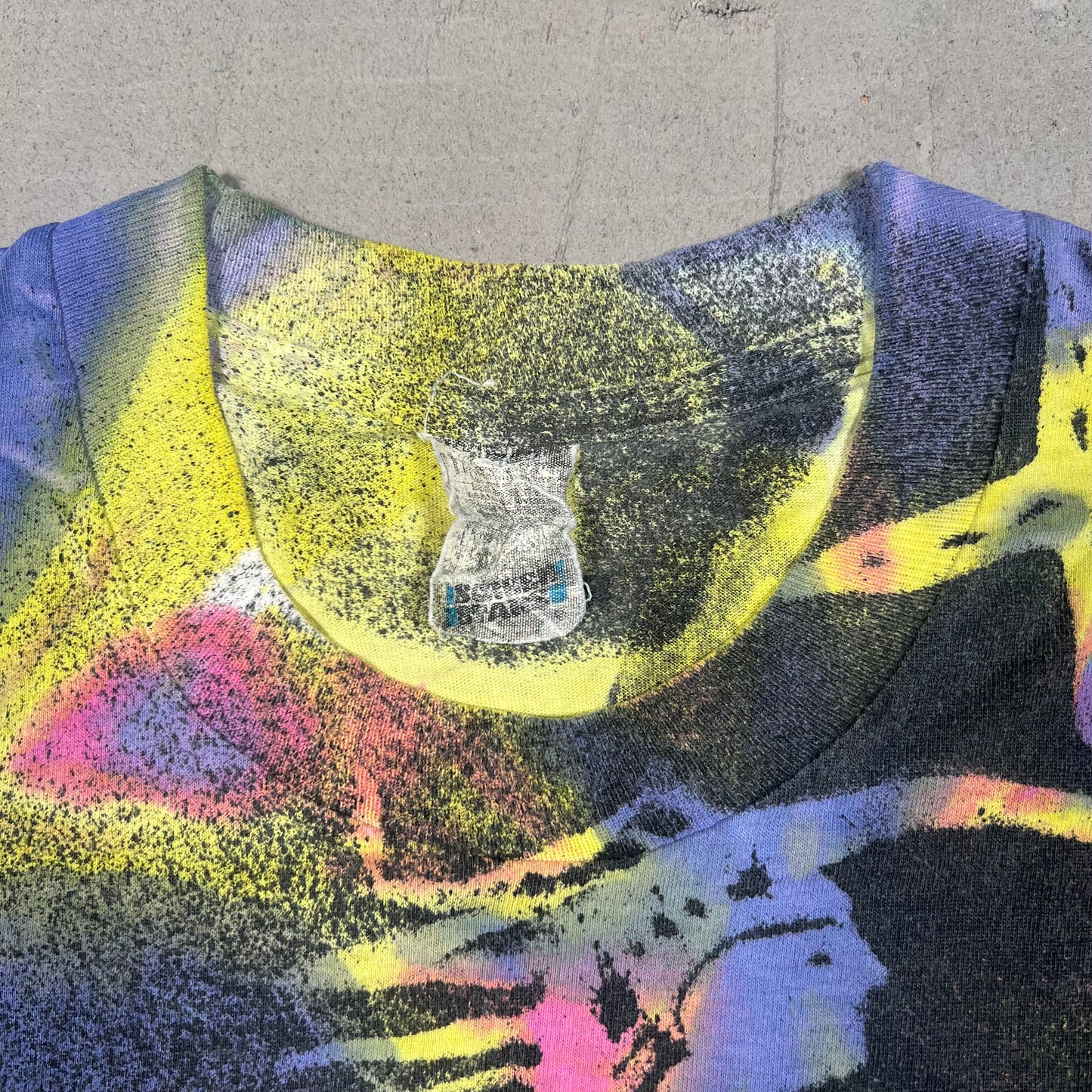 1990s AOP Lizard Tie Dye Tee Size Large USED v19194