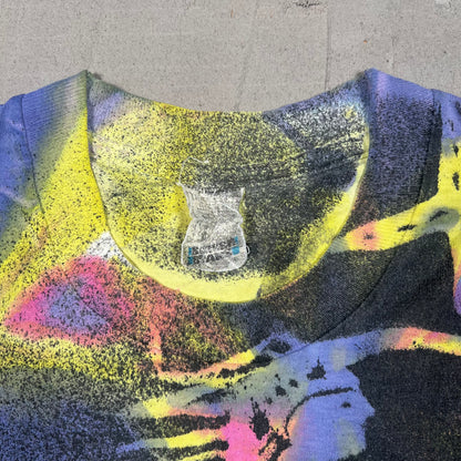 1990s AOP Lizard Tie Dye Tee Size Large USED v19194