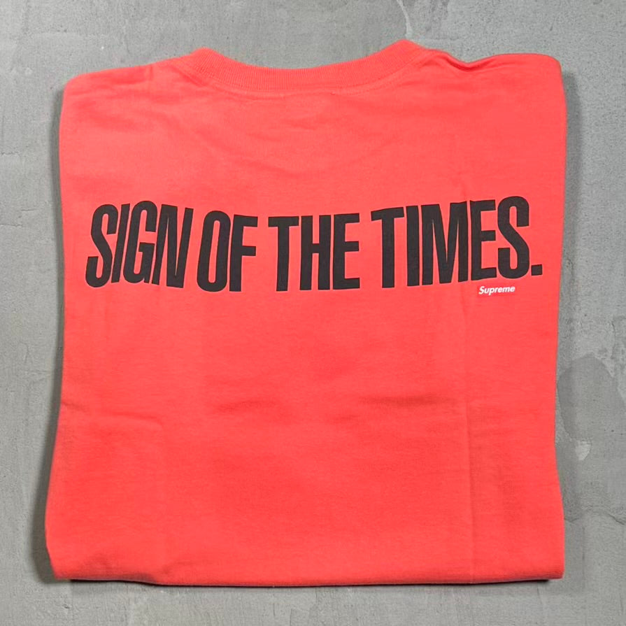Supreme Sign of The Times (2007) Orange Tee Size Large USED x18547