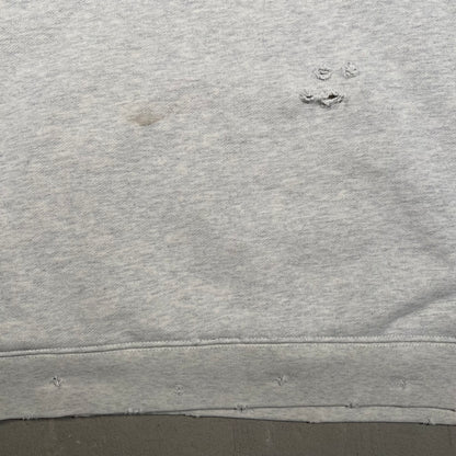 GV Gallery Ripped Trashed Grey Pullover Hoodie Size Small USED x17 031