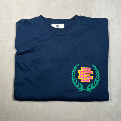 Eric Emanuel Wreath Logo Navy Blue Longsleeve Size Medium USED x17603