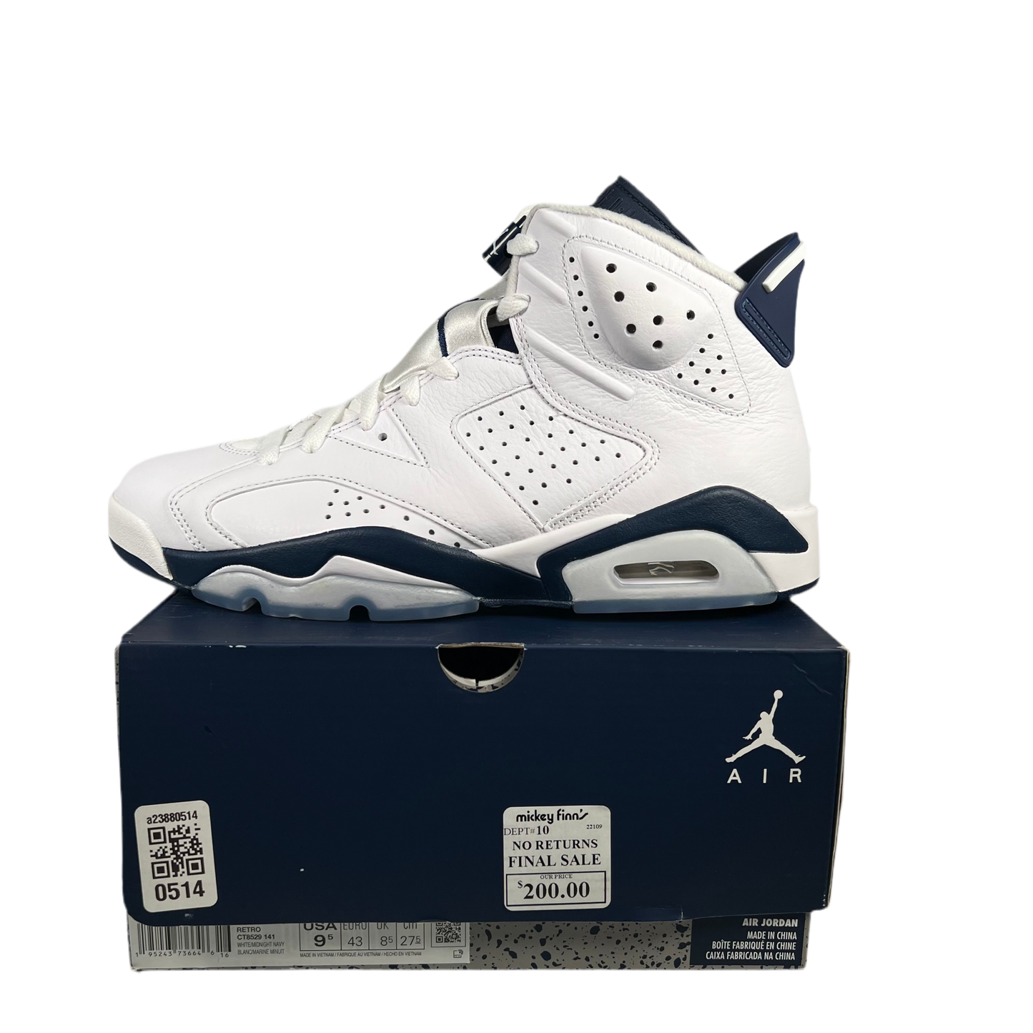 Jordan 6 Midnight Navy (2022) Size 9.5 NEW s18289