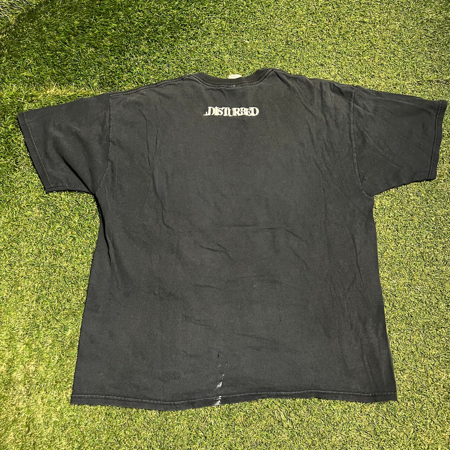 Y2K Disturbed "The Disturbed Ones" Black Tee Size XL USED v16096