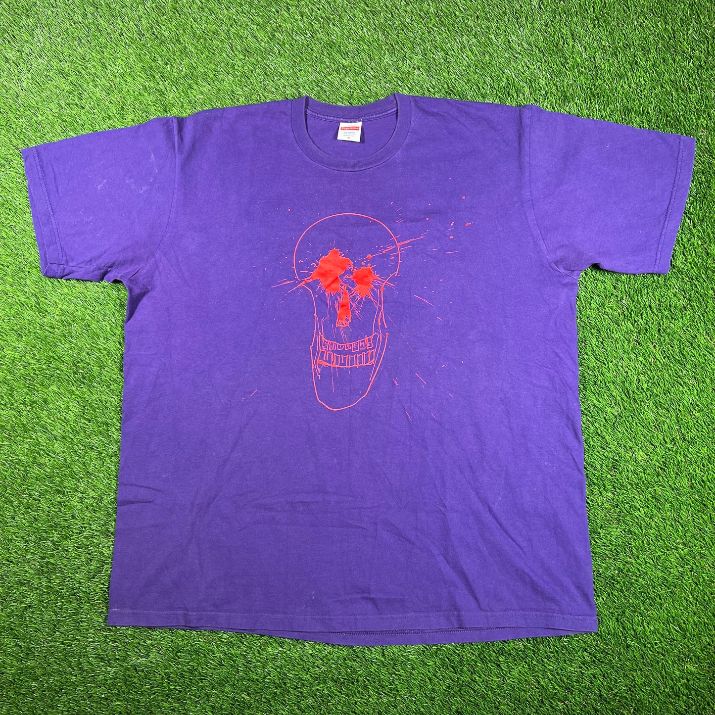 Supreme Ralph Steadman Purple Skull Tee (2022) Size XL USED s19927