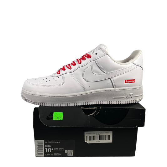 Nike x Supreme Air Force 1 Low White (2020) Size 10.5 USED s18509
