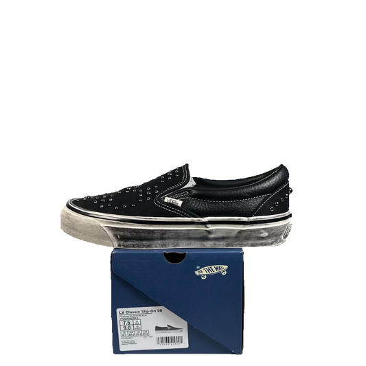 Vans LX Classic Slip On 98 Pearlized Pack Blackout (2026) Size 7.5 USED s23452