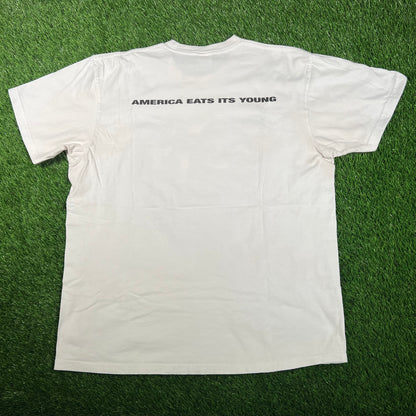 Supreme Belly White Tee Size Large USED x15660