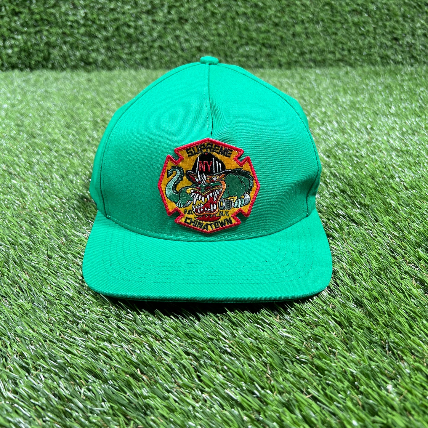 Supreme FDNY Engine 9 5 Panel Green Hat Size One Size NEW x14710