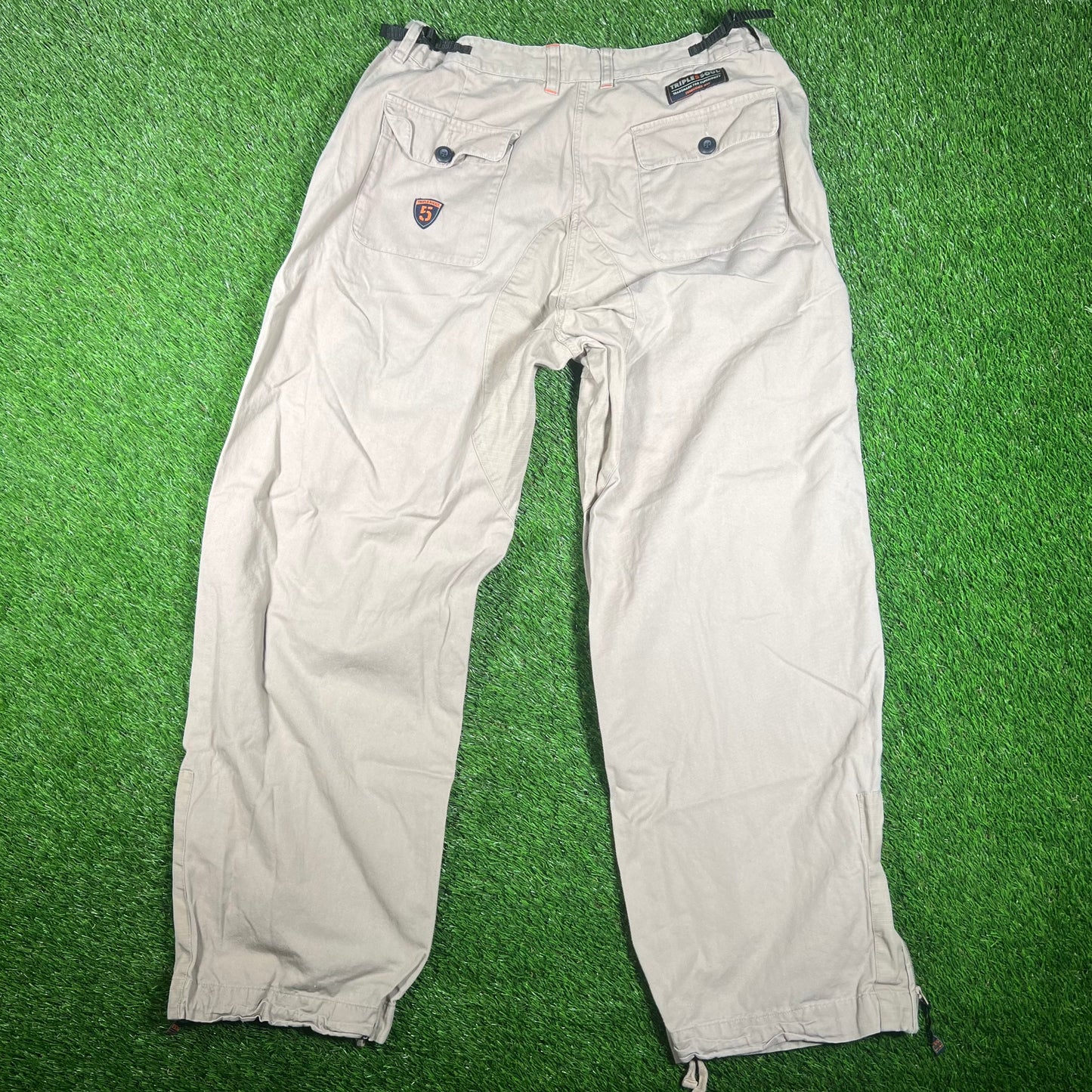 Y2K Triple Five Soul Tan Cargo Pants Size 38 USED v17905