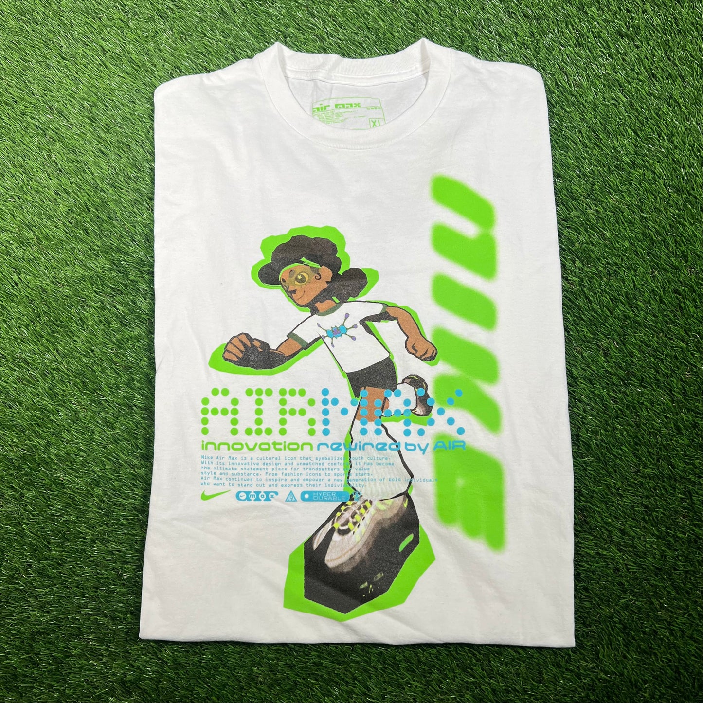 Nike Air Max Innovotion Rewred By Air White Tee Size XL USED v17533