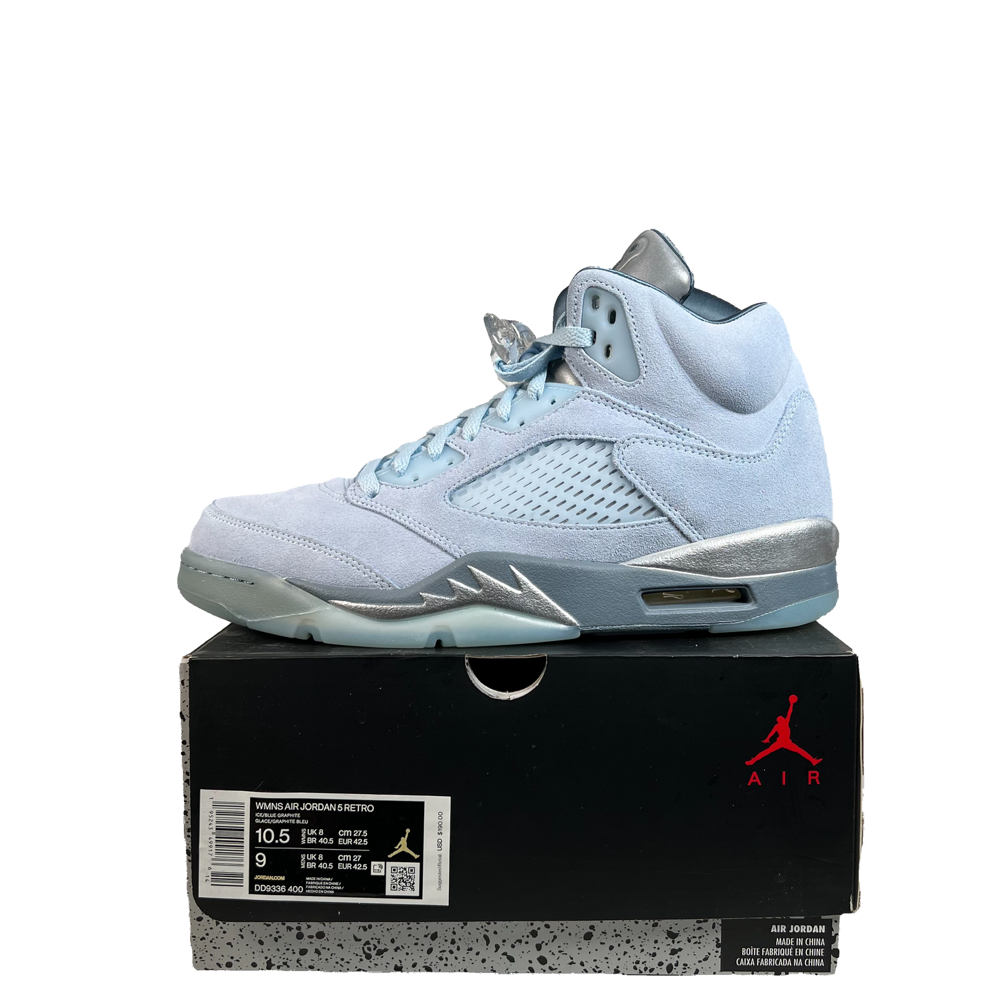 Jordan 5 Bluebird (2021) Size 9M/10.5W NEW s21744