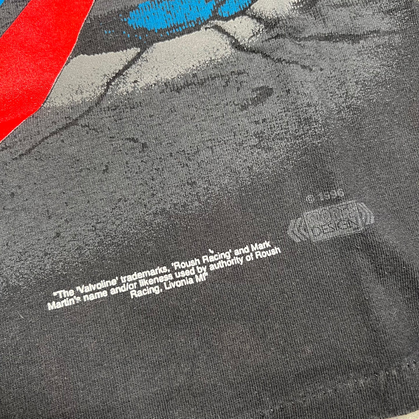 1996 Mark Martin Valoline Black Racing Nascar Tee Size XL USED v17809