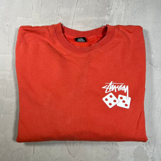 Stussy Dice Burnt Orange Crewneck (2021) Size XL USED x18881