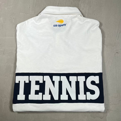 Y2K Polo Ralph Lauren US Open White Longsleeve Size XXL USED v20216