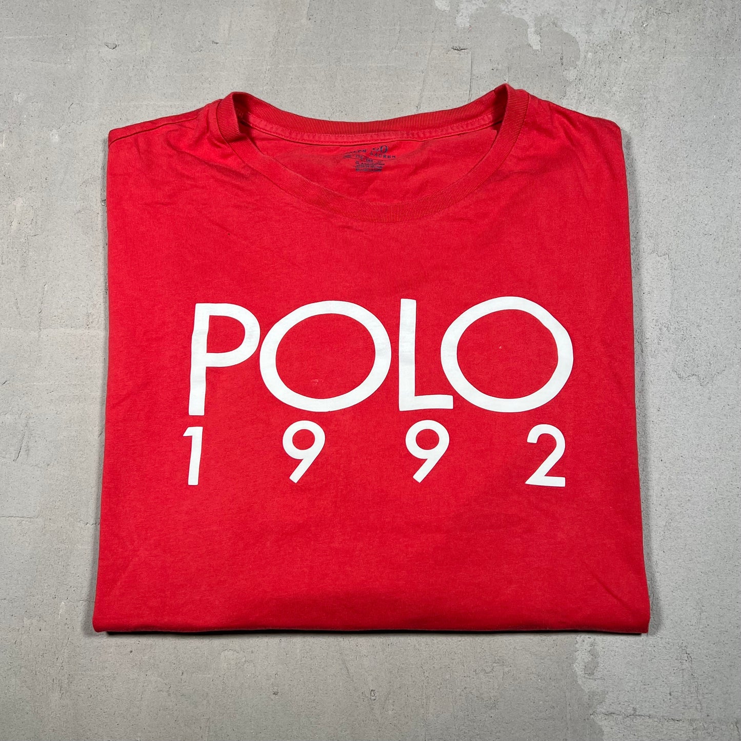 Polo Ralph Lauren Polo 1992 Red Tee Size XXL USED v18940