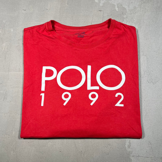 Polo Ralph Lauren Polo 1992 Red Tee Size XXL USED v18940