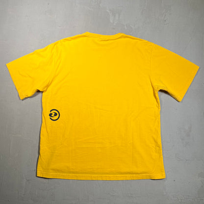 1990s Soul Psycho Surfers Yellow Tee Size Medium USED v19436