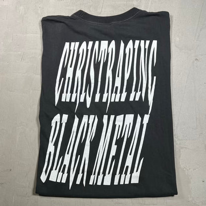 1999 Marduk Christrapping Death Metal Black Tee DRYROT Size XL USED v20166