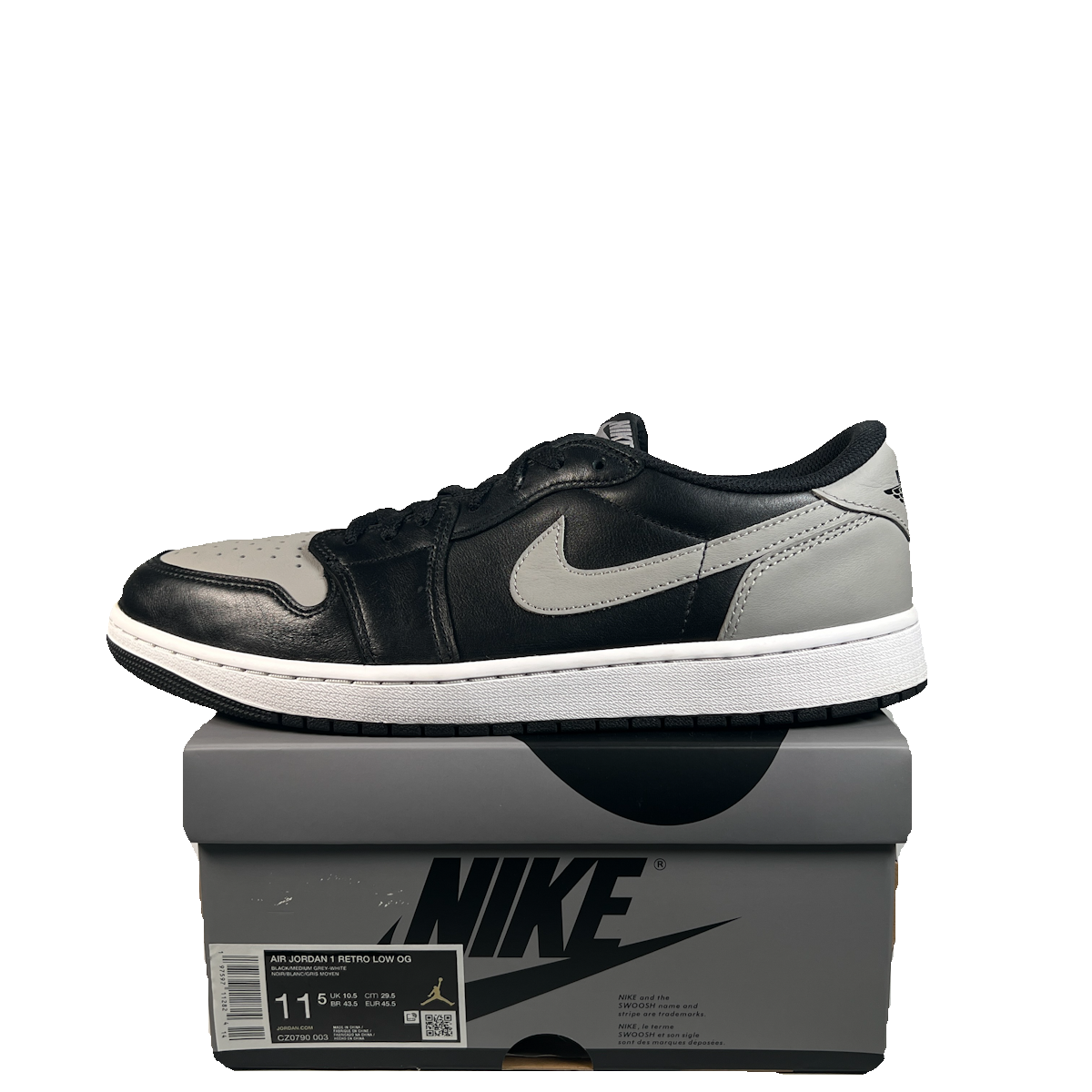 Jordan 1 Low Shawdow (2024) Size 11.5 USED s22564