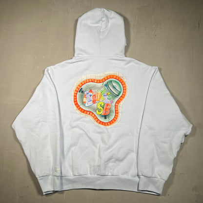 Nike SB Lobster Light Blue Zip Up Hoodie Size Large USED v19042