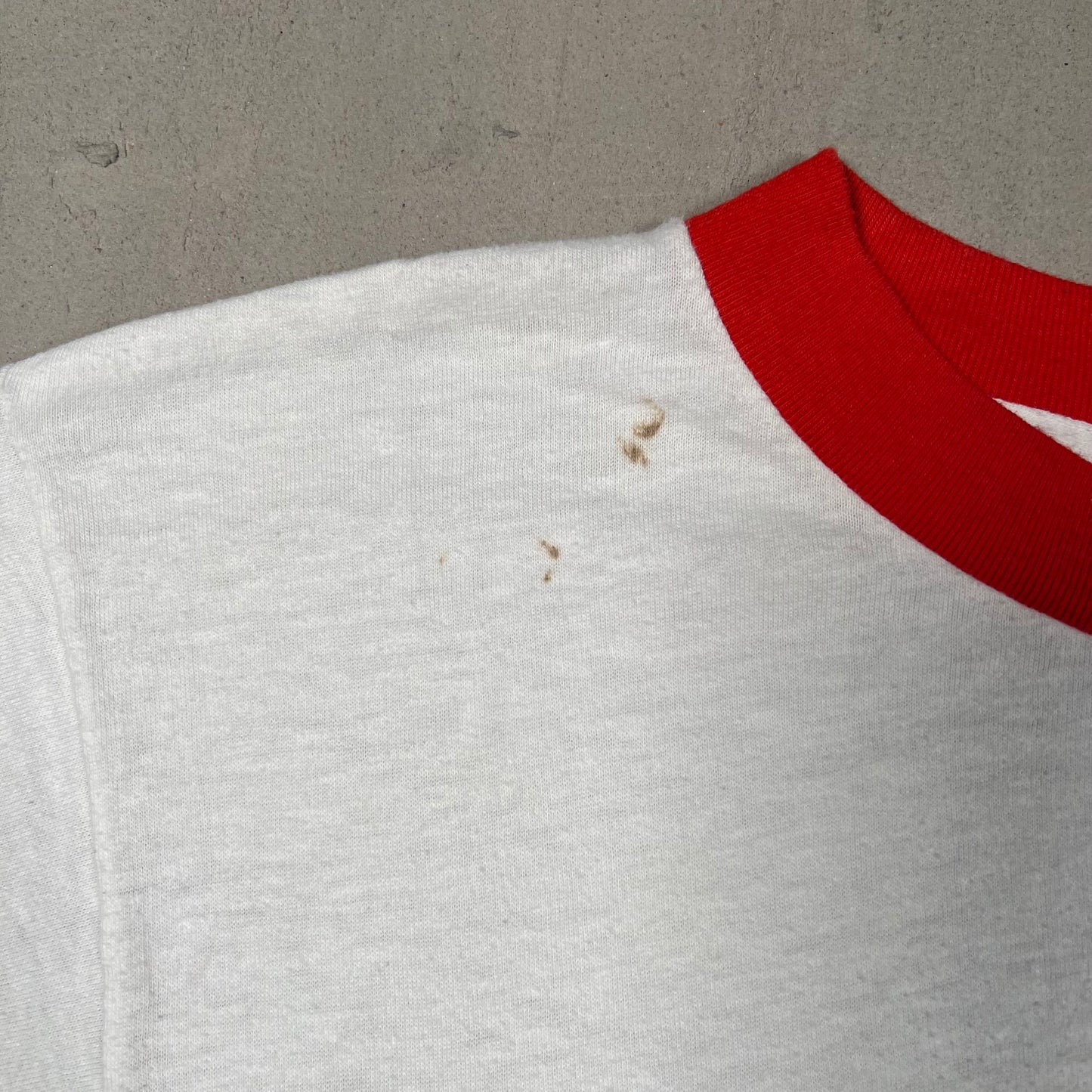 1980s Josef Stalin "Fatherland" White Ringer Tee Size Large USED v16521