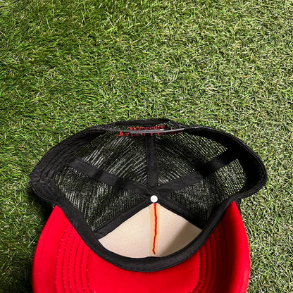 Polo Ralph Lauren Racing Red Trucker Hat USED v16454