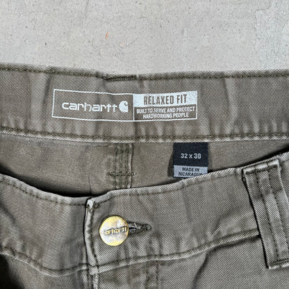 Y2K Carhartt Olive Painter Pants Size 32 USED v19542