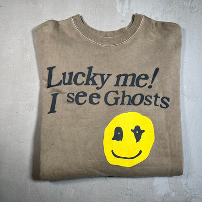 CPFM Kids See Ghost Kanye Cudi Lucky Me I see Ghost Brown Crewneck Size Large USED x1154