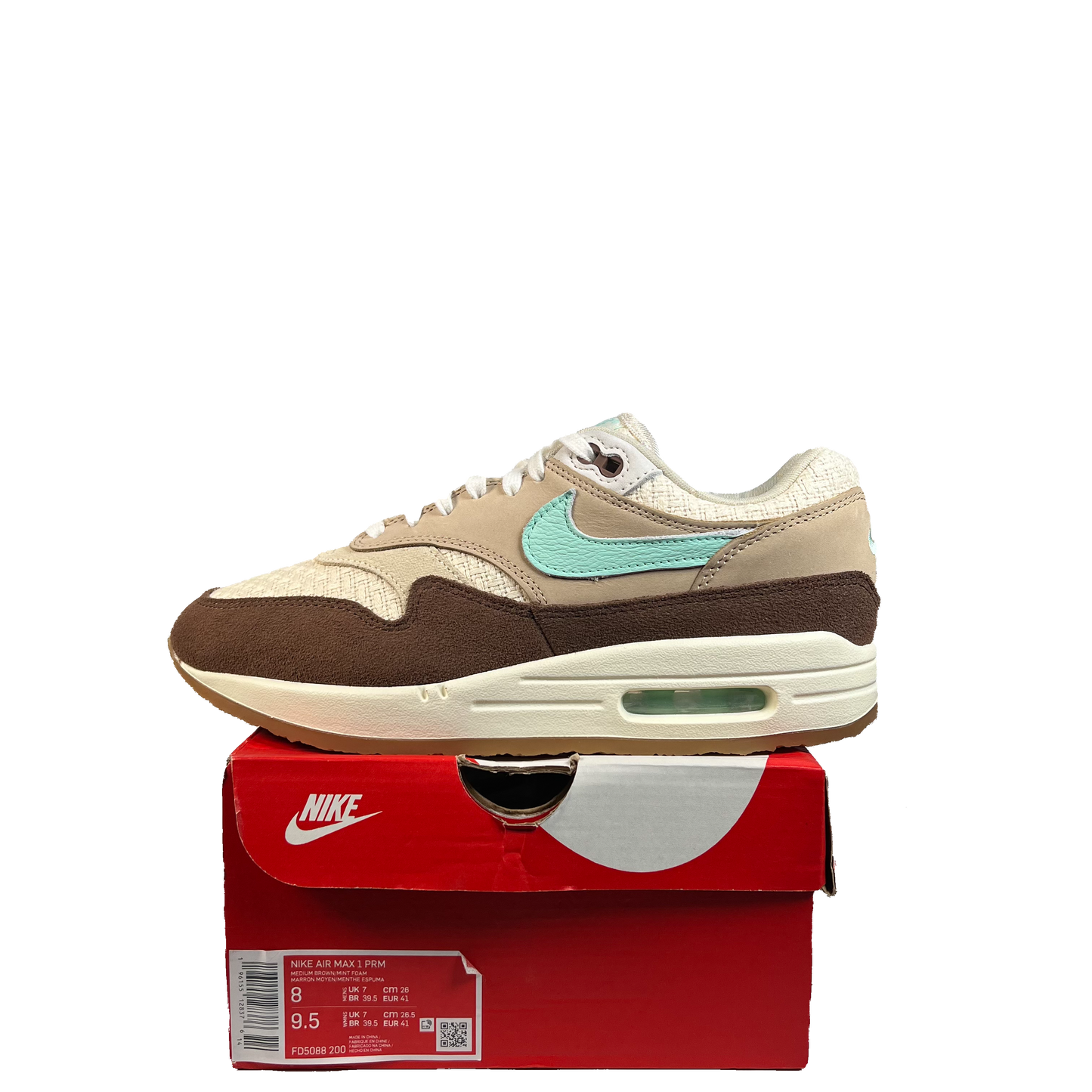 Nike Air Max 1 Crepe Brown (2022) Size 8 USED S21525