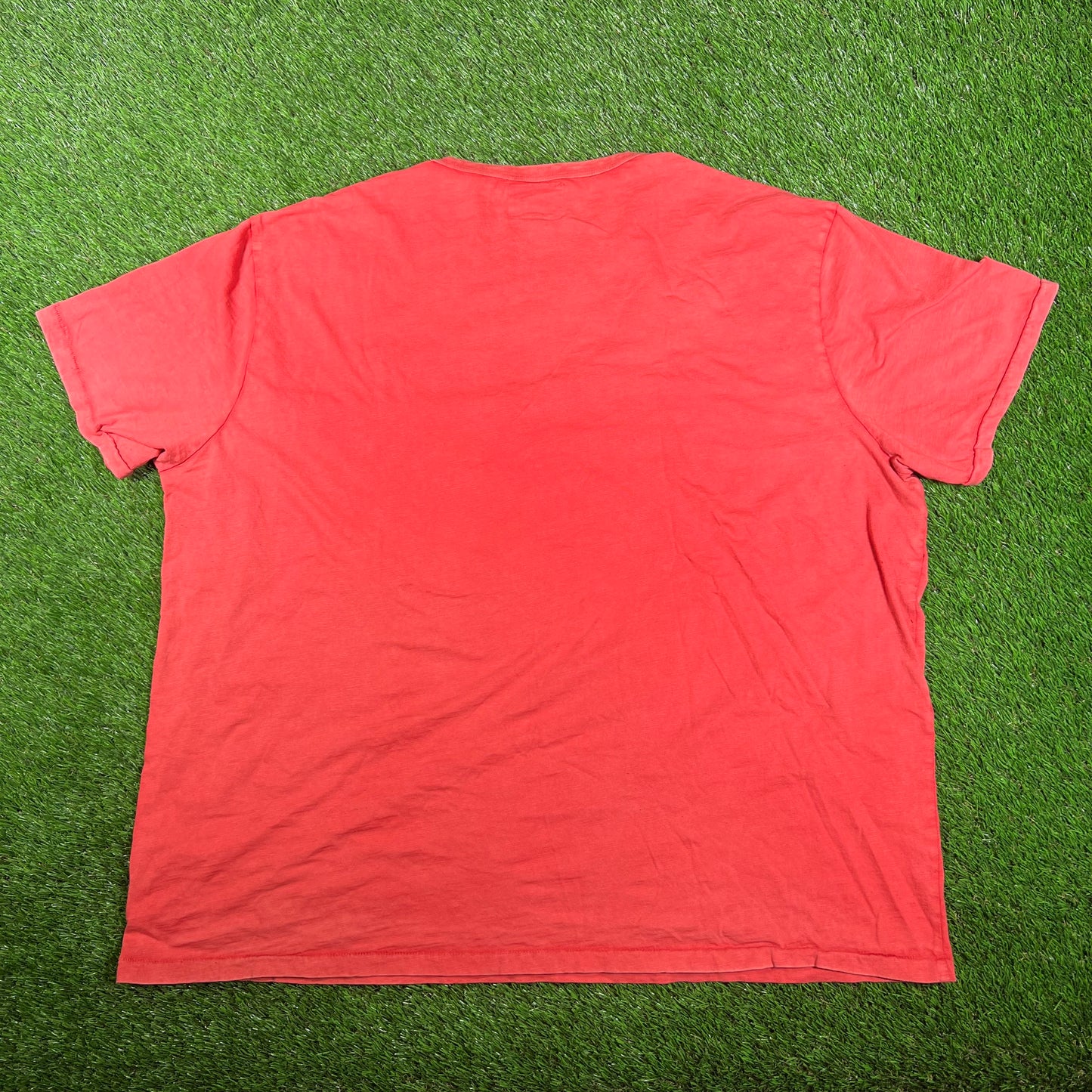 Y2K Polo Ralph Lauren Denim Goods Red Tee Size XXL USED v17780