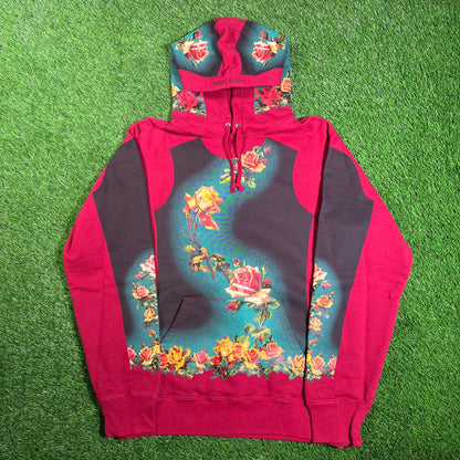Supreme JPG Floral Print Cardinal Red Hoodie Size Medium NEW x13618