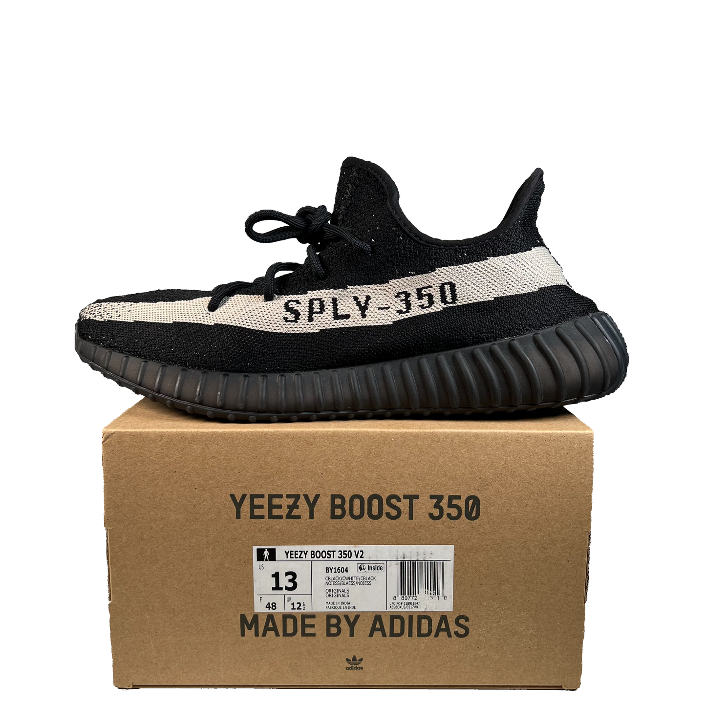 Yeezy 350 Core Black White (2016) Size 13 USED s22360