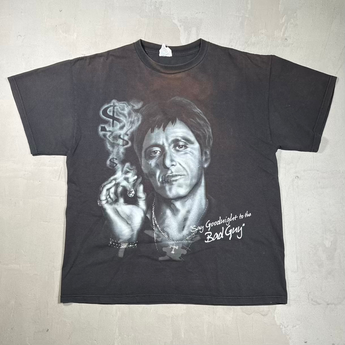 Y2K Scarface "Say Goodnight" Black Tee Size Large USED v19962