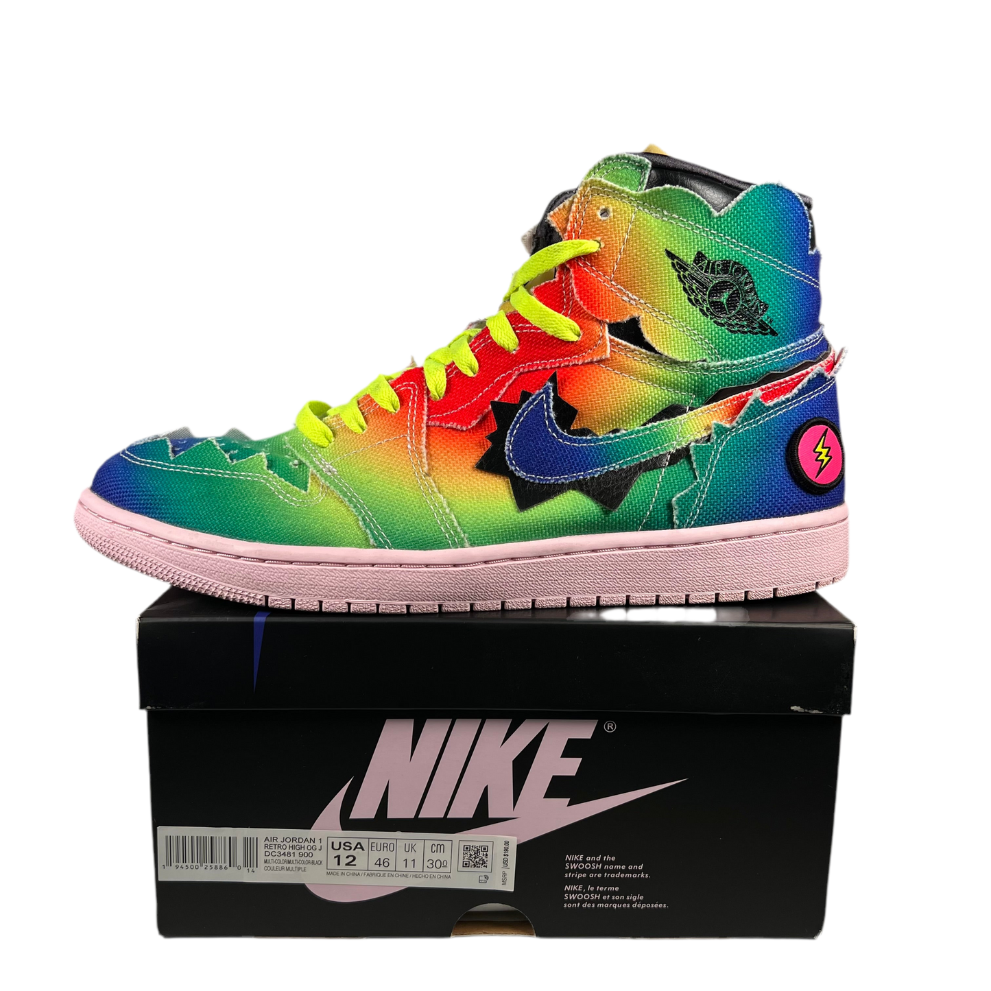 Jordan 1 High J Balvin (2020) Size 12 USED s18753