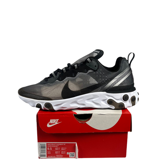 Nike React Element 87 Anthracite Black Size 9.5 NEW s17966