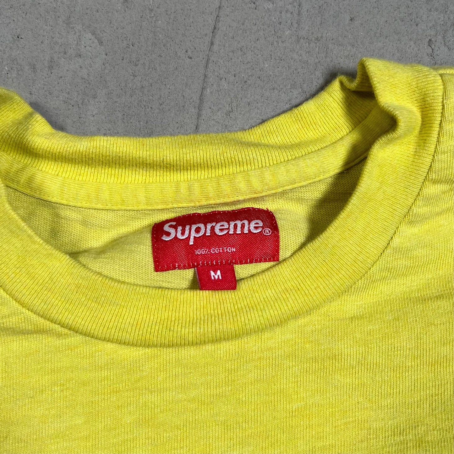 Supreme Pocket Yellow Longsleeve Size Medium USED x17637