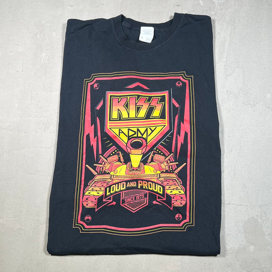 Kiss Army Loud and Proud Black Tee Size XXL USED v19206