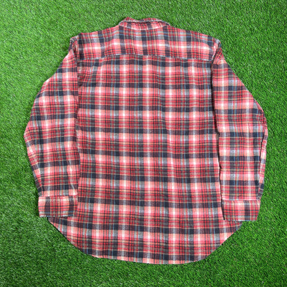1990s Trail End Red Flannel Size XL USED v18233