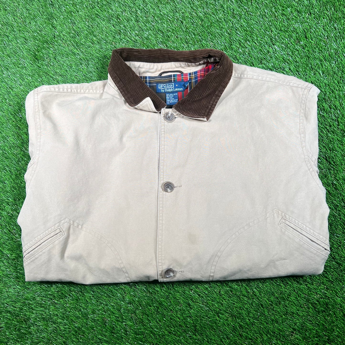 Ralph Lauren Polo Canvas Tan Barn Coat Size XL USED v18116