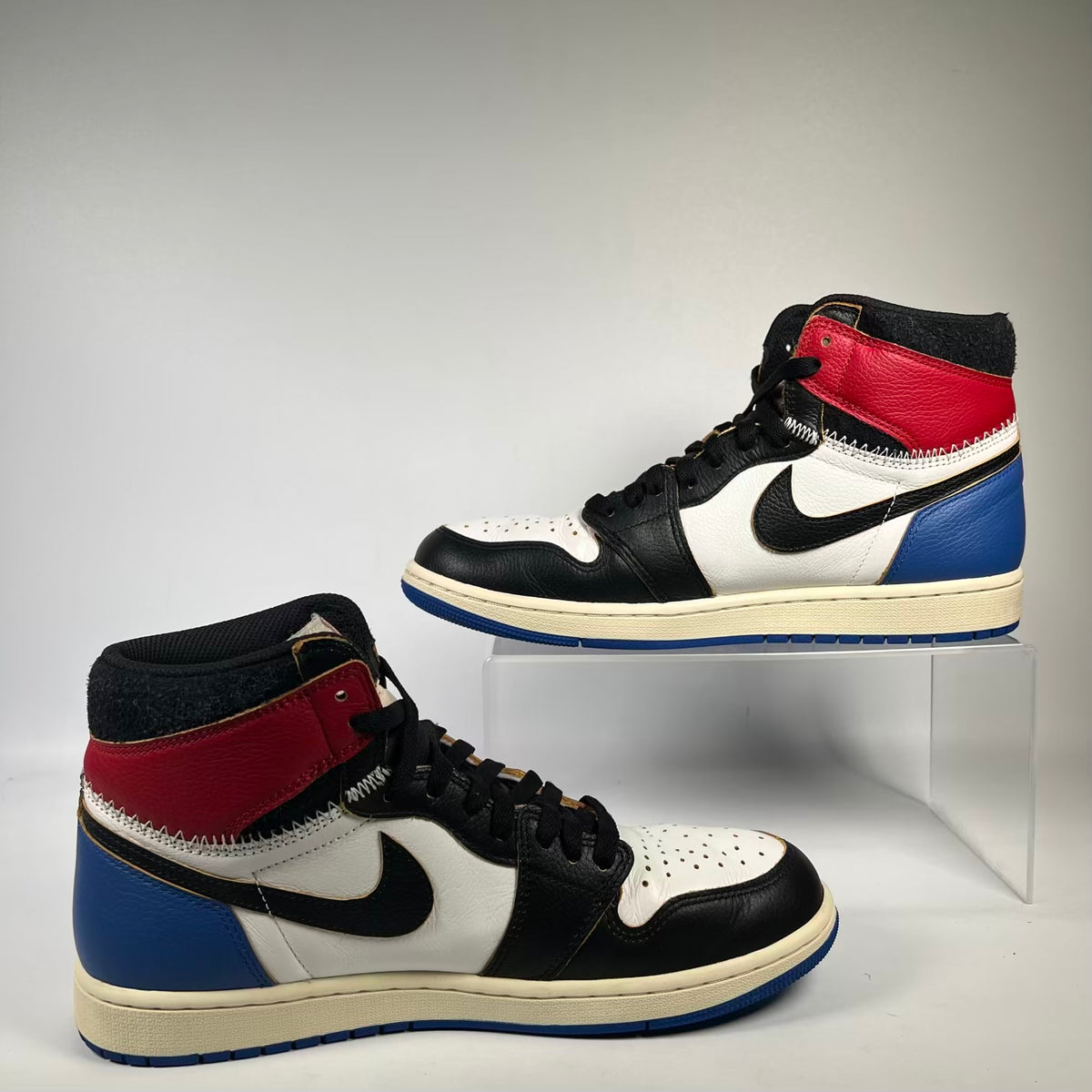 Jordan 1 High Fragment Union Varsity Red Sport Royal (2025) Size 10.5 USED s23689
