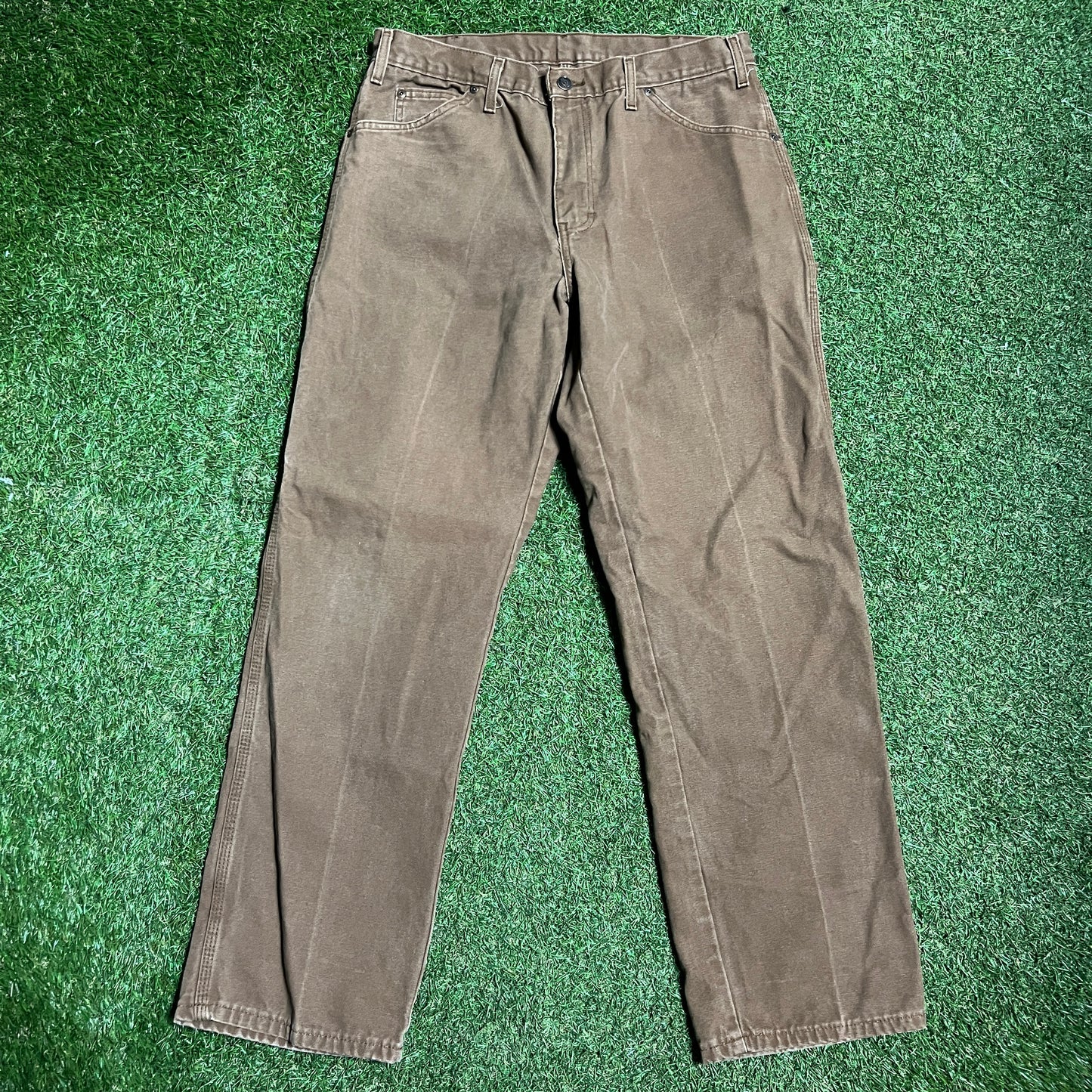 Dickies Brown Work Pants Size 34x32 USED v10921