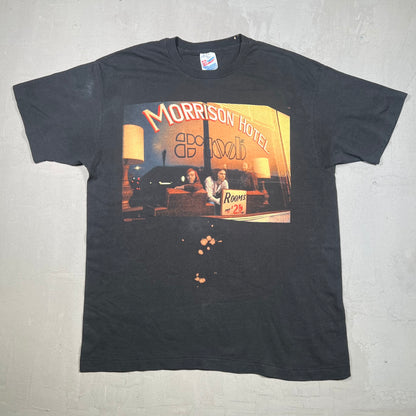 1990s The Doors "Morrison Hotel" Black Tee Size XL USED v19285