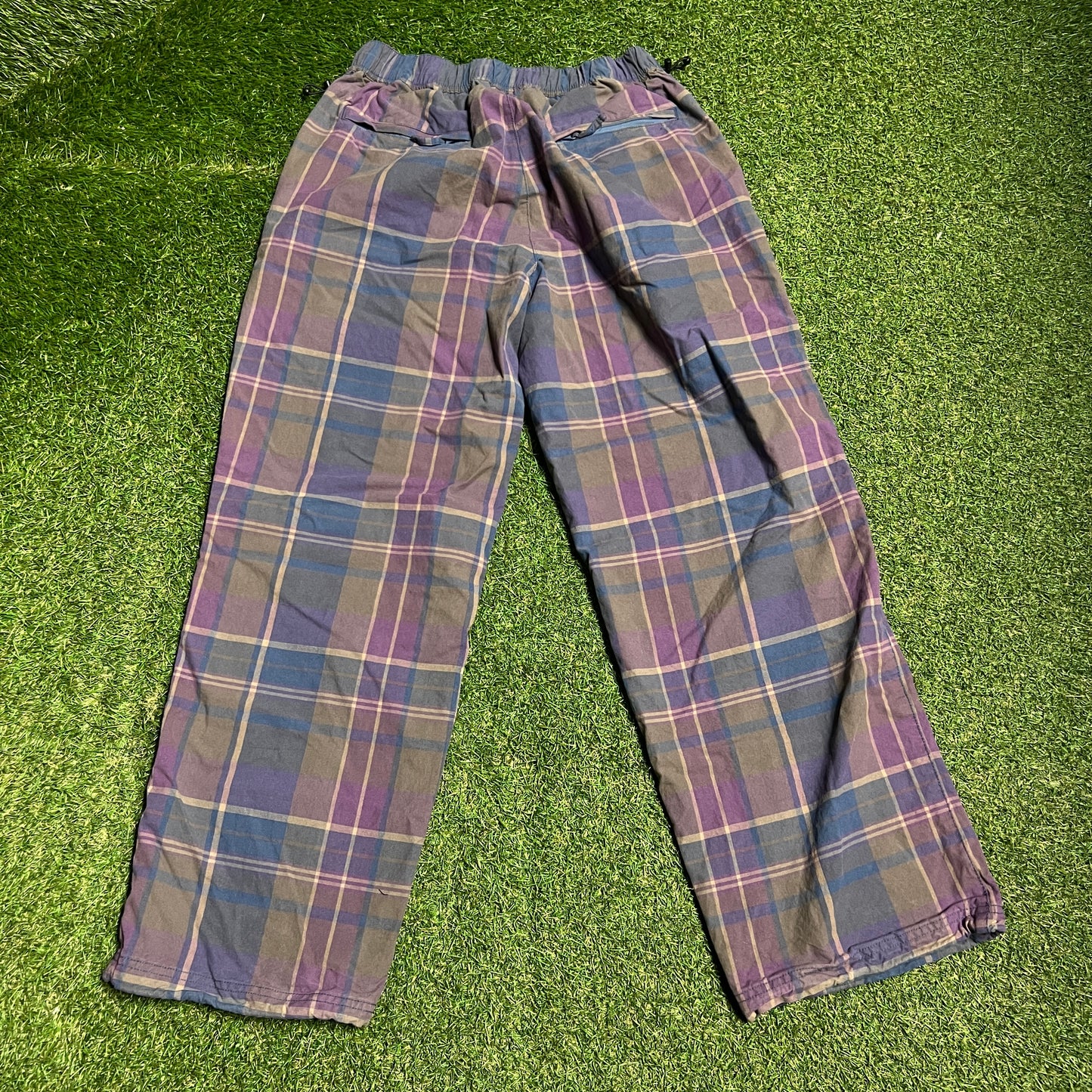 Supreme Purple Plaid Pants 2024 Size Medium USED x14107