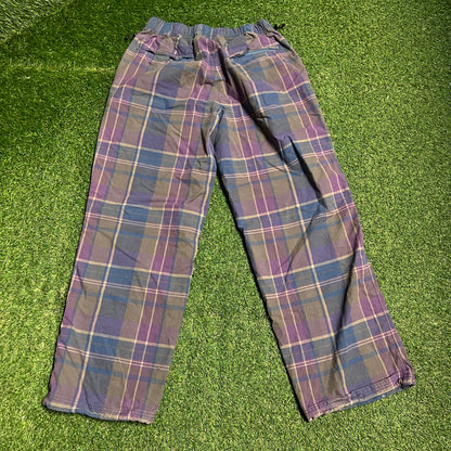 Supreme Purple Plaid Pants 2024 Size Medium USED x14107