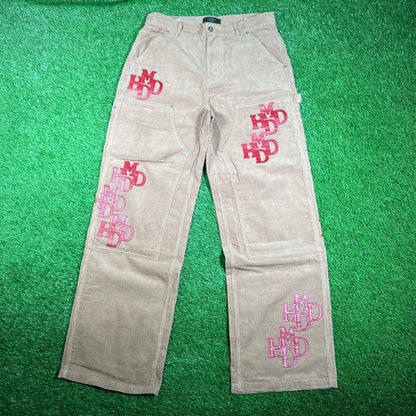HMDD Patch Cord Double Knee Brown Patch Pants Size Small NEW x15877